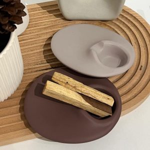Santo Wood Holder (Dark Brown) 深棕色水泥圣木烧盘
