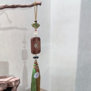 Hua Li Mu Fu Lu Gua Jian 花梨木福禄挂件
